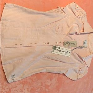 GUESS pink collar shirt